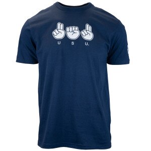 USU american sign language t-shirt navy